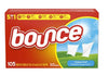 Bounce Dryer Sheets, 105 Sheets, Outdoor Fresh Scent Fabric Softener Sheets