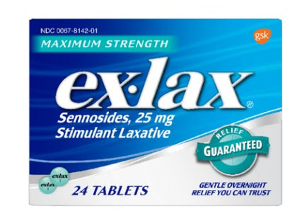 Ex-Lax Maximum Strength Stimulant Laxative Constipation Relief Pills for Occasional Constipation - 24 Count
