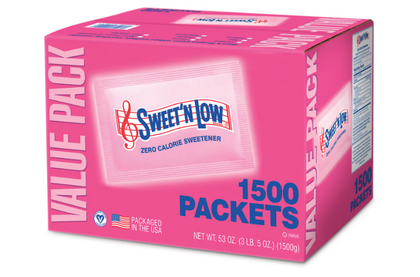 Sweet'N Low Zero Calorie Sweetener Value Pack, 1500 count, 53 oz