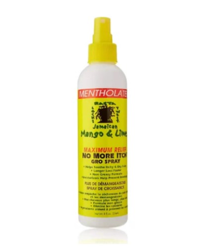 Jamaican Mango & Lime Maximum Relief No More Itch Gro Spray 8 oz, Hair & Scalp Treatment, For Braids