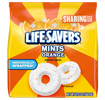 Life Savers Orange Breath Mint Hard Candy, Sharing Size - 13 oz Bag