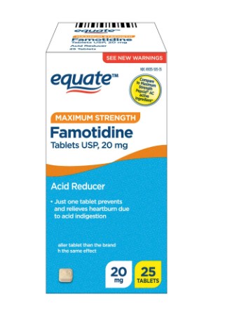 Equate Maximum Strength Acid Reducer Tablets, 20 mg, 25 Count