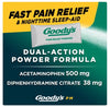 Goody's PM for Pain with Sleeplessness Nighttime Powder, 16 Powder Sticks