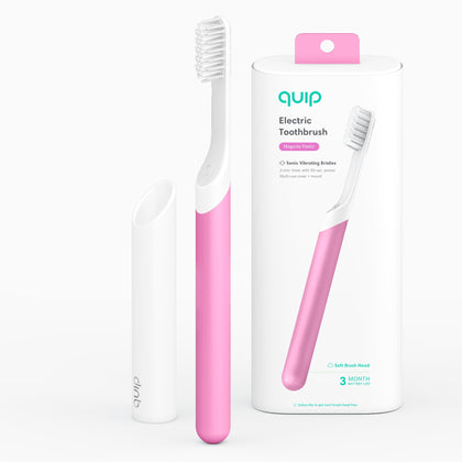 Wholesale price for quip Electric Toothbrush, Built-In Timer + Travel Case, Magenta Plastic ZJ Sons Quip 