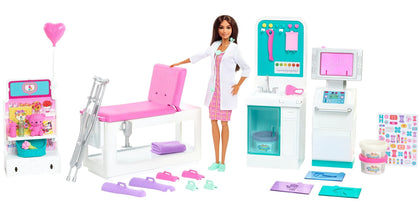 Wholesale price for Barbie Fast Cast Clinic Doll & Playset, Brunette Doll & 30+ Accessories Including Molds & Dough ZJ Sons ZJ Sons 