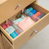iDesign Linus BPA-Free Plastic Set of 2 Adjustable Drawer Cabinet Organizer, Clear