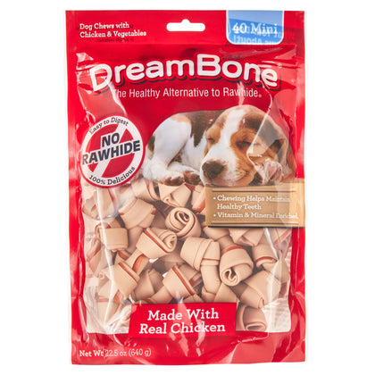 Wholesale price for DreamBone Chicken Flavored Rawhide-Free Dog Chews, Mini, 22.5 Oz. (40 Count) ZJ Sons DreamBone 