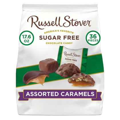 Wholesale price for Russell Stover Sugar Free Assorted Caramels with Stevia, 17.85 oz. Bag ZJ Sons Russell Stover 