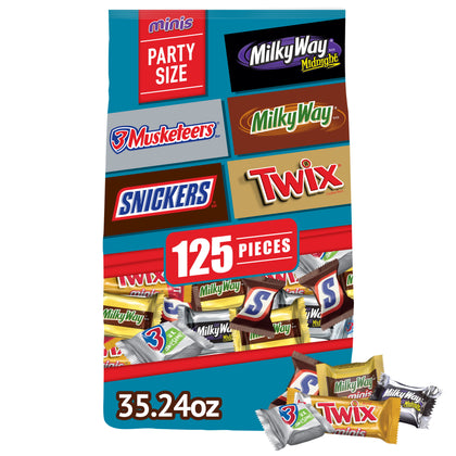 Wholesale price for Snickers, Twix, Milky Way, 3 Musketeers Assorted Milk Chocolate Candy Bars - 125 Ct ZJ Sons Mixed 