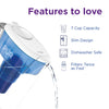 PUR 7 Cup Pitcher Filtration System, White and Blue, PPT700WA