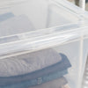 Mainstays 68 Quart Jumbo Stackable Plastic Closet Storage Organizer Box, Clear, Set of 6