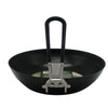 Ozark Trail 9.5 inch Camping Frying Pan Black Carbon Steel with Folding Handle