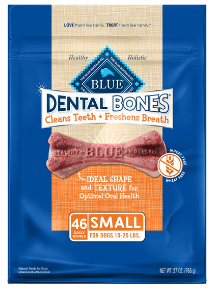 Wholesale price for Blue Buffalo Dental Bones Small (15-25 lbs) Dental Treats for Adult Dogs, Whole Grain, 27 oz. Bag ZJ Sons Blue Buffalo 