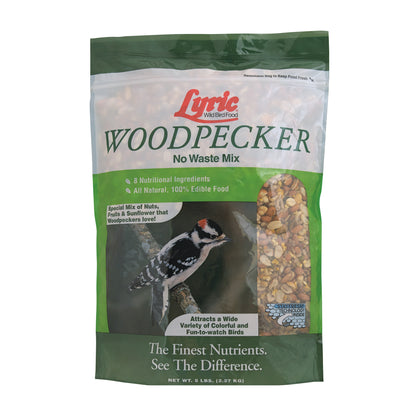 Lyric® Woodpecker Wild Bird Seed - No Waste Bird Seed with Nuts, Fruit & Seeds - 5 lb. Bag
