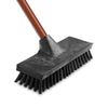 Libman Floor Scrub Brush with Steel Handle and Scraper, 1.3 inch Recycled Fiber Bristles, 1271