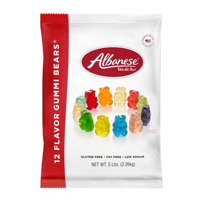 Albanese World's Best 12 Flavor Gummi Bears, 5lbs