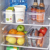 Mainstays Clear Plastic Fridge Organization Bin 4-Pack Set, Various Sizes