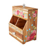 The Pioneer Woman Acacia Wood Coffee Pod and Tea Bag Kitchen Organizer Drawer, Brown/Floral