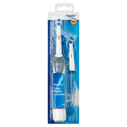 Wholesale price for Equate EasyFlex TotalPower Toothbrush, Battery Powered, 1 Handle, 2 Replacement Brush Heads ZJ Sons Equate 