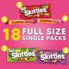 Skittles & Starburst Variety Pack Gummy Candy Assortment -18 Bars Box