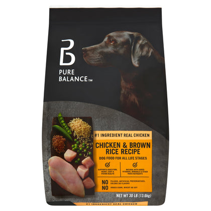 Wholesale price for Pure Balance Chicken & Brown Rice Recipe Dry Dog Food, 30 lbs ZJ Sons Pure Balance 