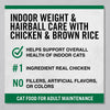 Pro+ Indoor Weight & Hairball Care Dry Cat Food, Chicken & Brown Rice, 7 lbs
