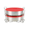 Wholesale price for Instant Pot Official 8-piece Cook/Bake Set: 2 Pans, 2 Wire Racks, 2 Red Silicone Lids, 1 Removable Divider, and Removable Base ZJ Sons Instant Pot 