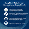 Equate EasyFlex Total Power Replacement Toothbrush Heads with Bacteria Defense Bristles, 3 count