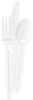Great Value Everyday Disposable Plastic Cutlery, White, Assorted, 360 Count