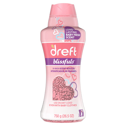 Dreft Blissfuls, Baby Fresh, 26.5 oz In-Wash Scent Booster Beads