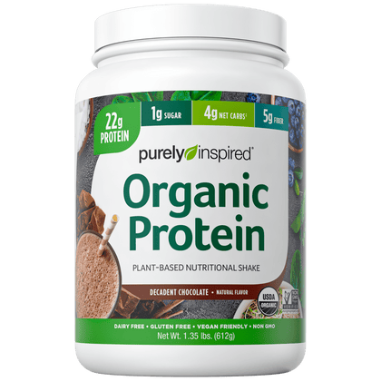 Purely Inspired Organic Plant Protein Powder, Decadent Chocolate, 22g Protein, 1.5lb