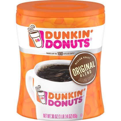 Wholesale price for Dunkin' Original Blend, Medium Roast Coffee, 30-Ounce Canister ZJ Sons Dunkin 