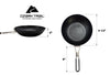 Ozark Trail 9.5 inch Camping Frying Pan Black Carbon Steel with Folding Handle