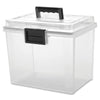 IRIS USA Plastic Legal File Storage Box for Letter with Organizer Lid