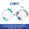 Dixie Disposable Paper Plates, Multicolor, 8.5 in, 200 Count