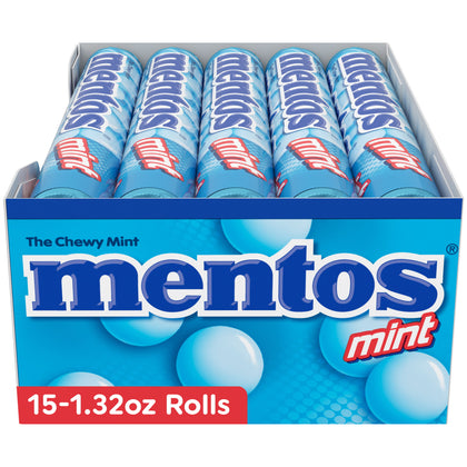 Wholesale price for Mentos the Chewy Mint Candy, 1.32 oz Rolls, 15 Count Box ZJ Sons Mentos 