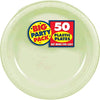 Wholesale price with free shipping - Leaf Green Amscan Big Party Pack 50 Plastic Plates, 10.25