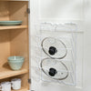 Home Basics Wall Cabinet Mount 4-Shelf Pot Lid Rack Organizer, White