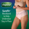 Depend Night Defense Women's Overnight Adult Incontinence Underwear, M, Light Pink, 32ct