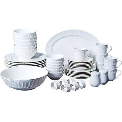 Wholesale price for Gibson Home Regalia 46-Piece Dinnerware and Serve ware Set, Service for 6 ZJ Sons Gibson Home 