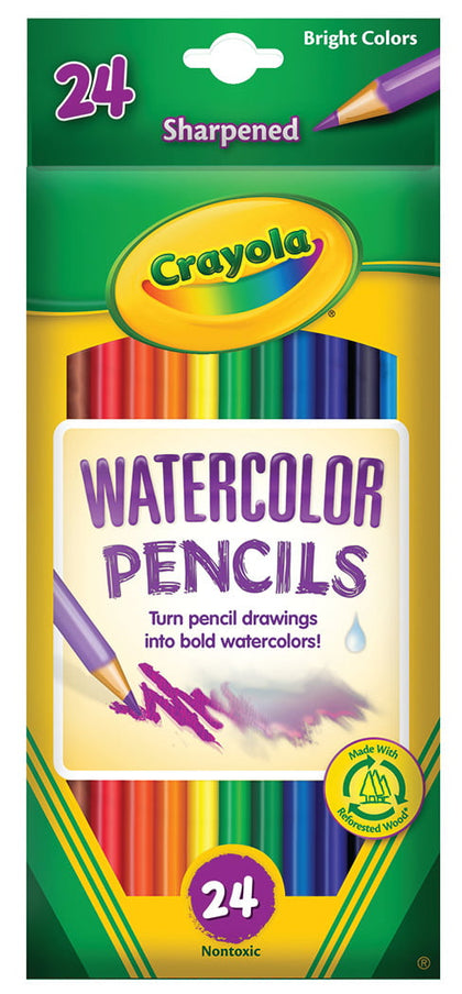 Crayola Watercolor Pencil Set, 24-Colors