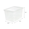 Mainstays 68 Quart Jumbo Stackable Plastic Closet Storage Organizer Box, Clear, Set of 6