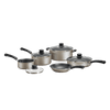 Tramontina 9-Piece Non-Stick Cookware Set, Champagne