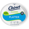 Chinet Classic Premium Disposable Paper Platters, 12 ⅝ x10