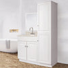 Design House Wyndham Bathroom Linen Storage Floor Cabinet in White