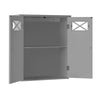Teamson Home Dawson Contemporary Wooden Removable Wall-Mount Hanging Storage Cabinet, Gray