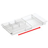 iDesign Clarity Expandable Divided Drawer and Shelf Organizer Tray, 7.8