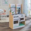 KidKraft Let's Cook Wooden Play Kitchen - Natural with 1 Piece Accessory Play Set