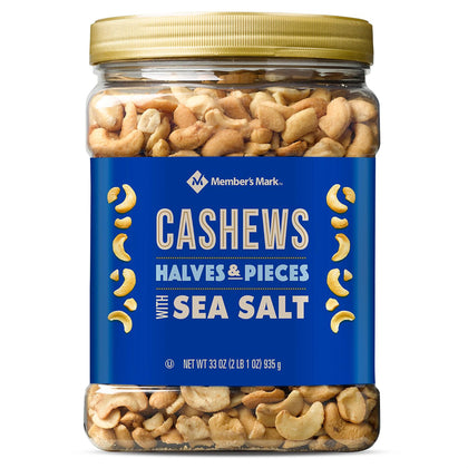 Wholesale price for Member's Mark Cashew Halves and Pieces with Sea Salt (33 oz.) ZJ Sons Member's Mark 
