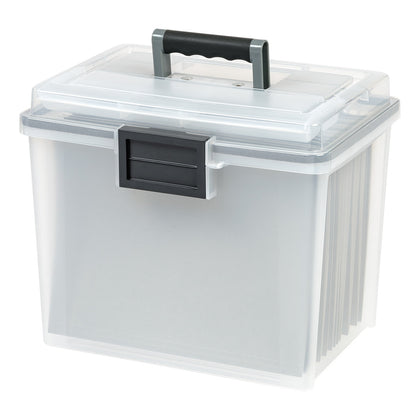 IRIS USA Plastic Legal File Storage Box for Letter with Organizer Lid